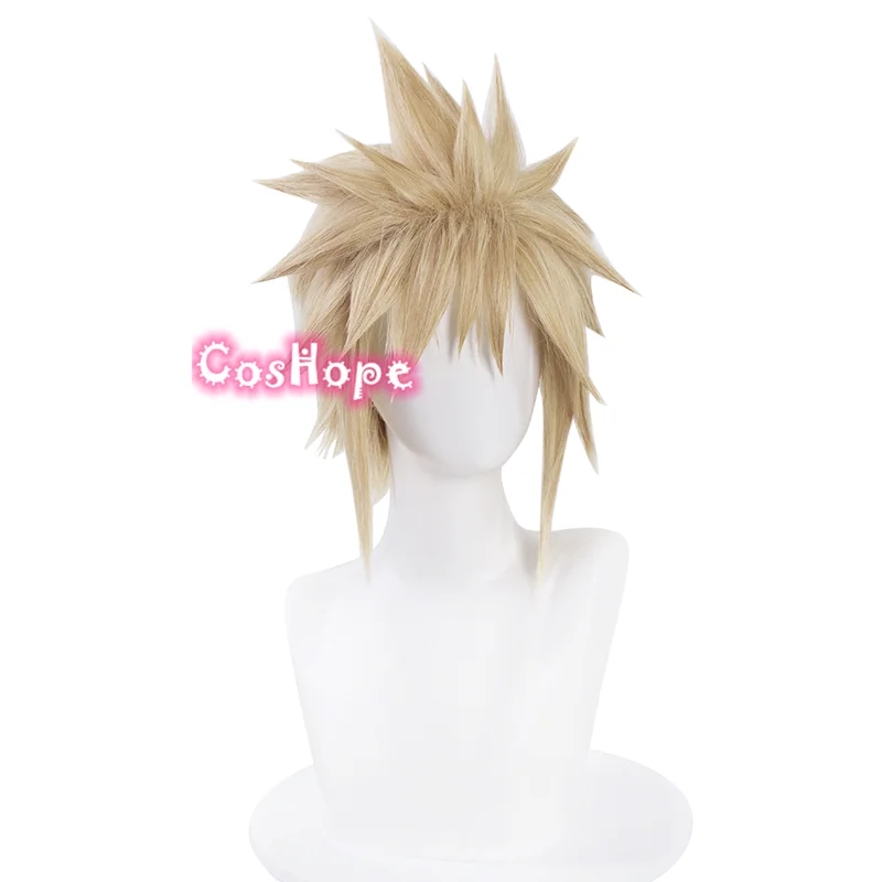 Парик для косплея по финальной фантазии мужчин короткие льняные волосы из аниме