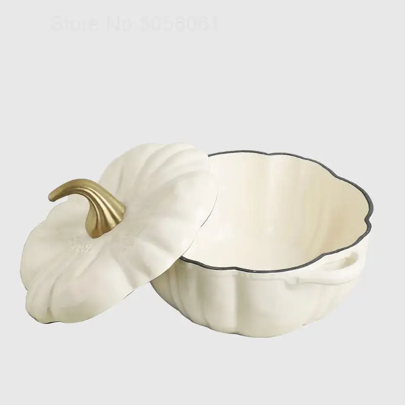 Литая как тыква горшок антипригарная сковорода утолщенная Эмаль чугунная