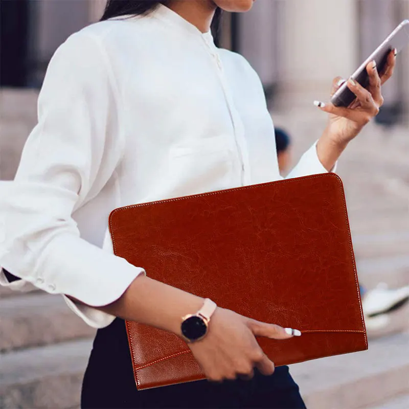 Кожаный портфель для документов формата A4 | Канцтовары офиса и дома