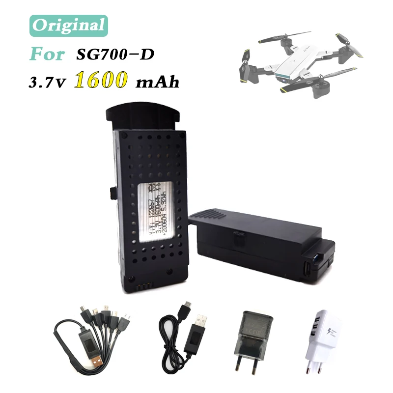 

Original SG700D Drone Lipo Battery 3.7V 1600mAh For ZD5-L S6 SG700-D RC Drone Quadcopter accessories Battery Charger Parts