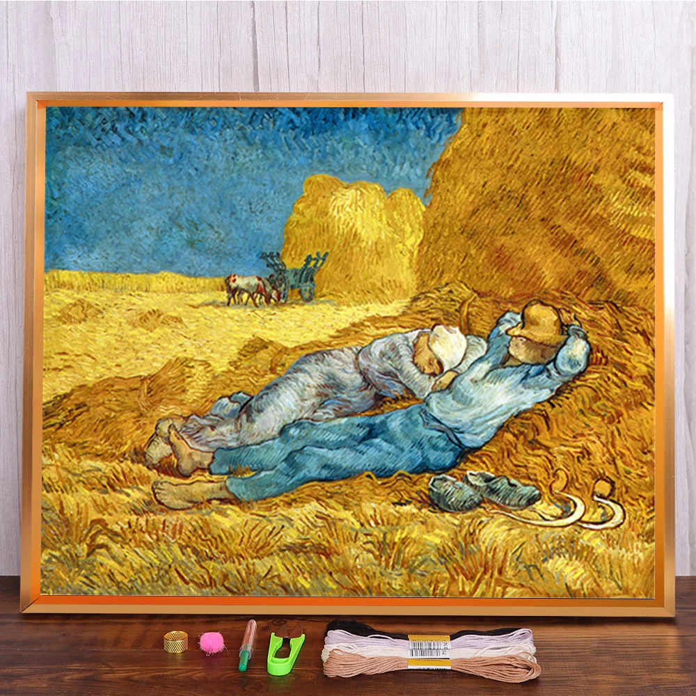 

Landscape Van Gogh Printed Canvas 11CT Cross-Stitch Kit Embroidery DMC Threads Knitting Painting Craft Handiwork Gift Needle