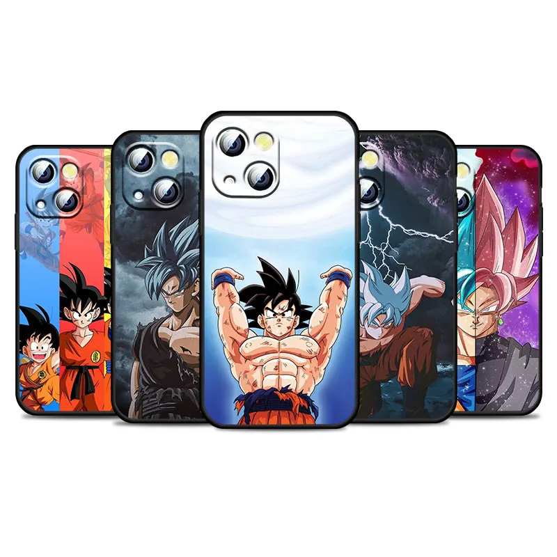 

Cartoon DBZ Hot Anime For Apple iPhone 13 12 11 Pro Max Mini XS Max X XR 6S 6 7 8 Plus 5S SE2020 Soft Black Phone Case