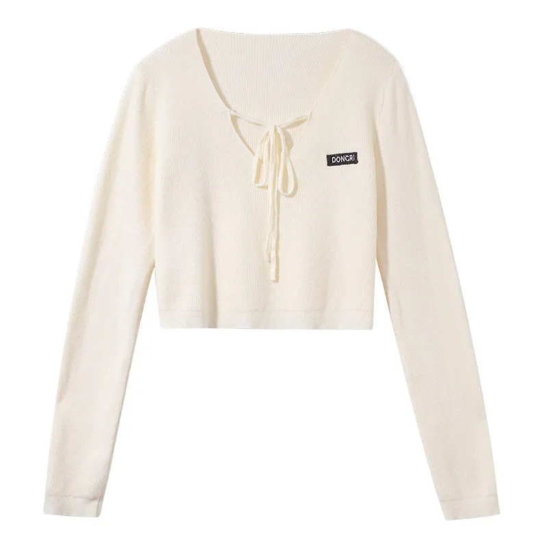 

Short knitwear 2020 Spring/Autumn of loose gentle wind top long-sleeved head sweater female autumn/winter wear tide