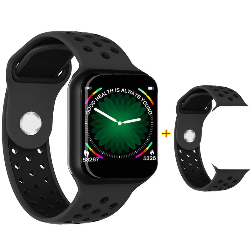 add 1 strap IP68 Водонепроницаемые F8 Bluetooth умные часы с монитором сердечного ритма Смарт-часы 1,3 дюймов экран расстояние шагов калории спортивные умные часы - Цвет: add 1 strap