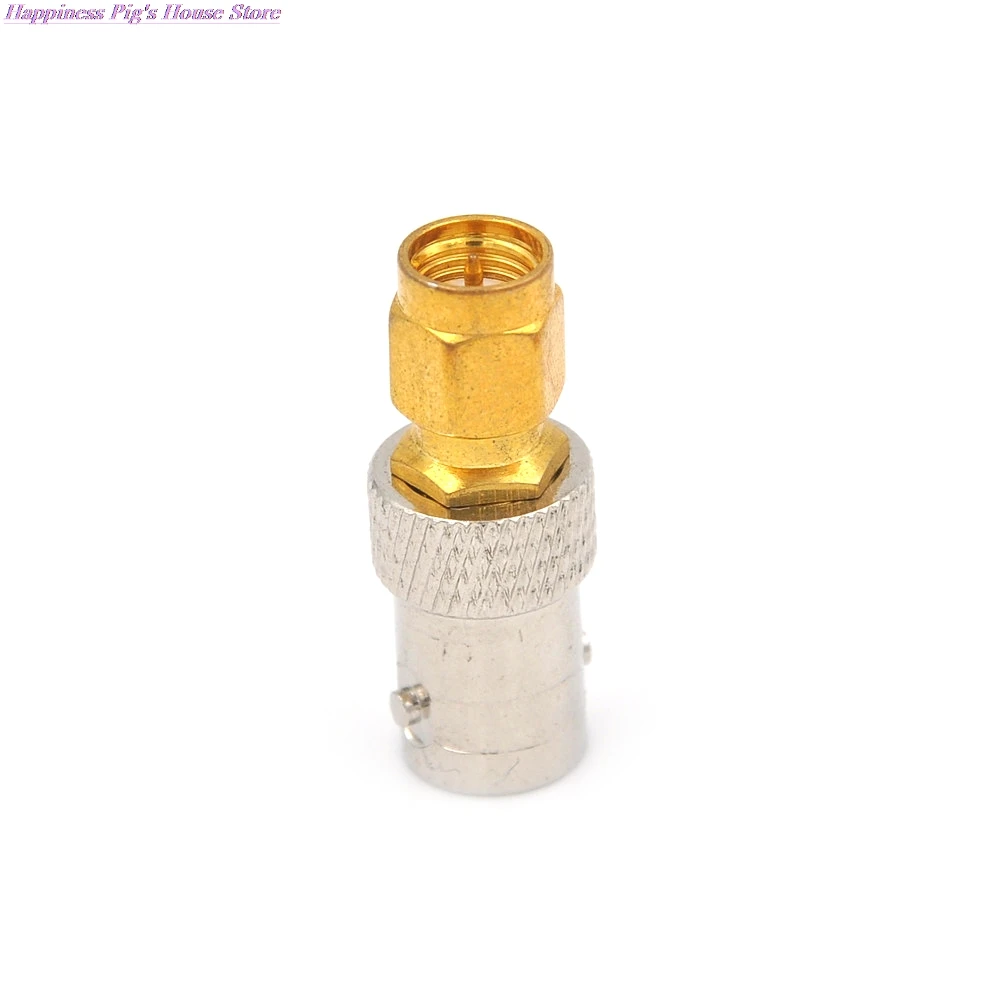 

1Pc Gold Tone SMA Male to Silver Tone BNC Female Connector Adapter
