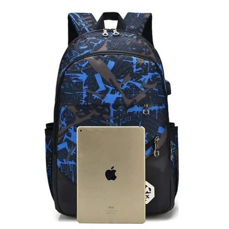 

3Pcs/Set Unisex Women Men Backpacks USB Charge Anti-Theft School Bags Bookbag for Teenage Students Travel Backpack