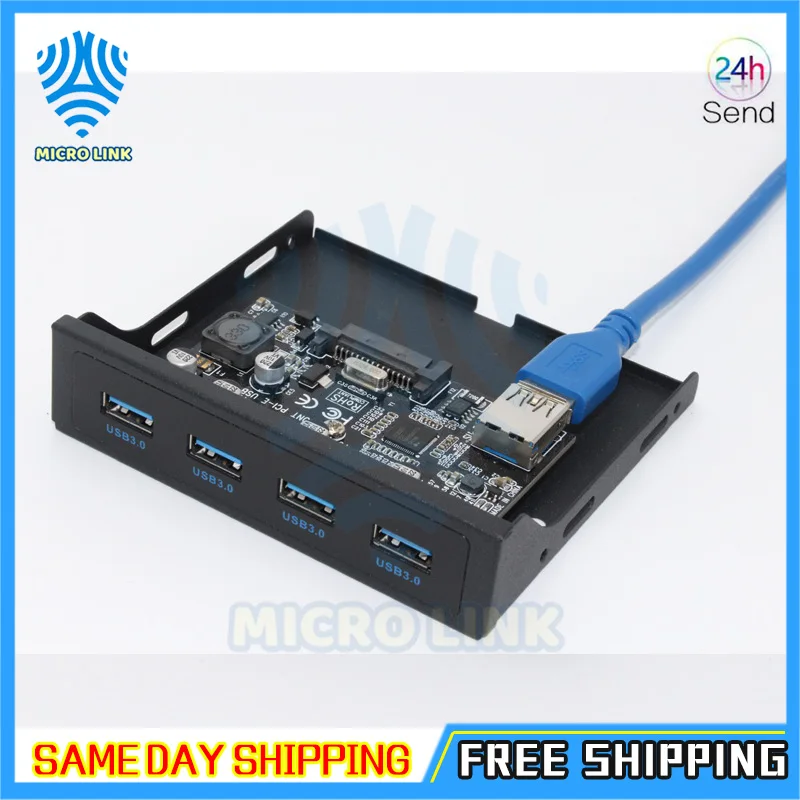 Переходник PCI-E на USB 3 0 PC лицевая панель USB-карта расширения переходник PCIE 5 дюйма