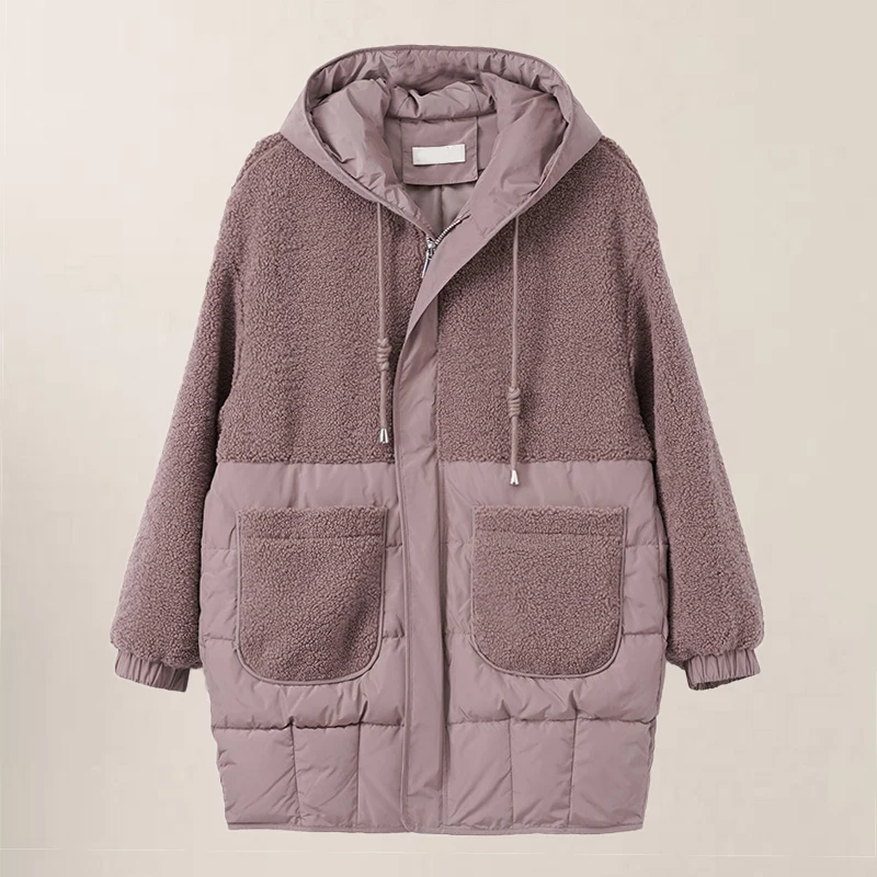 Женская Стеганая куртка с капюшоном повседневное зимнее пальто большого размера