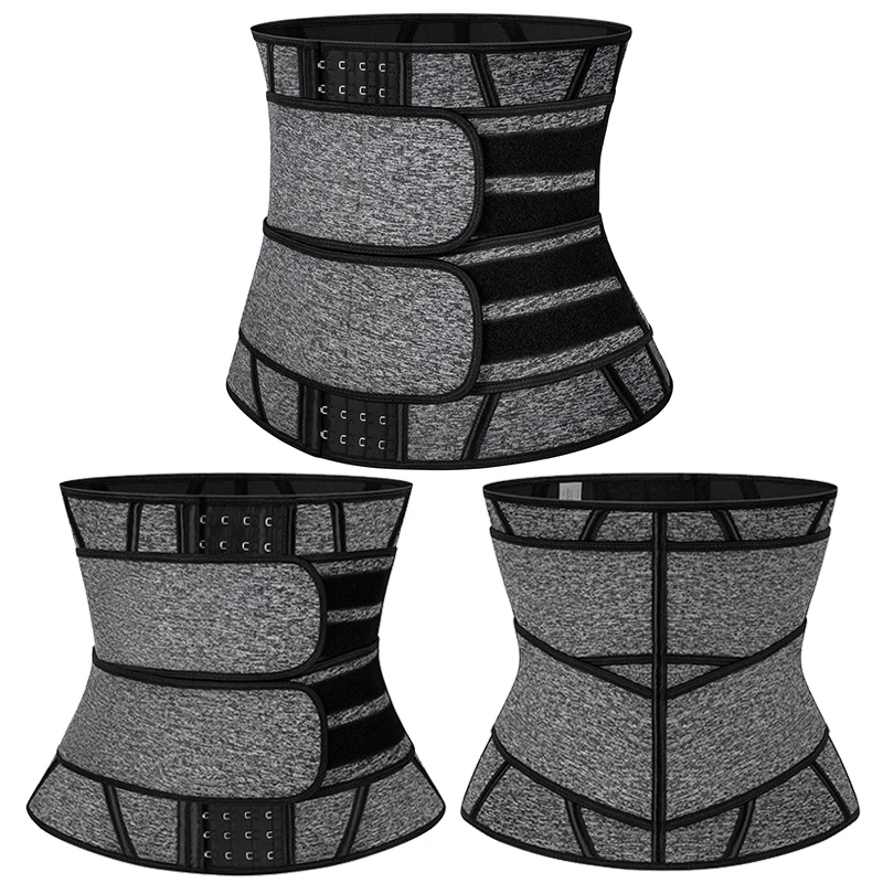 Women Waist Trainer Corset Sauna Sweat Faja Sport Girdle Slimming Shaper Abdominal Trimmer Belt Straps Modeling Black Plus Size
