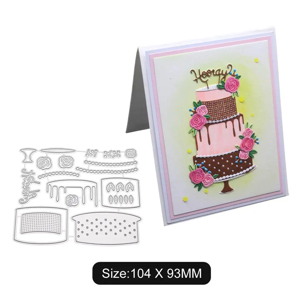 Вырубные штампы LanLan из углеродистой стали с изображением торта на день рождения