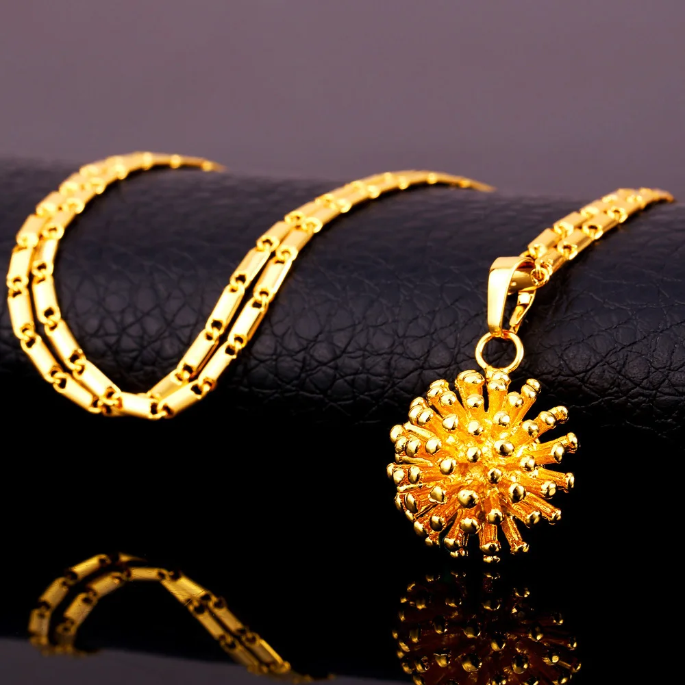 Collare Round Ball Necklaces & Pendants Gold/Silver Color Wholesale Fashion Trendy Jewelry Necklace Women P141 | Украшения и