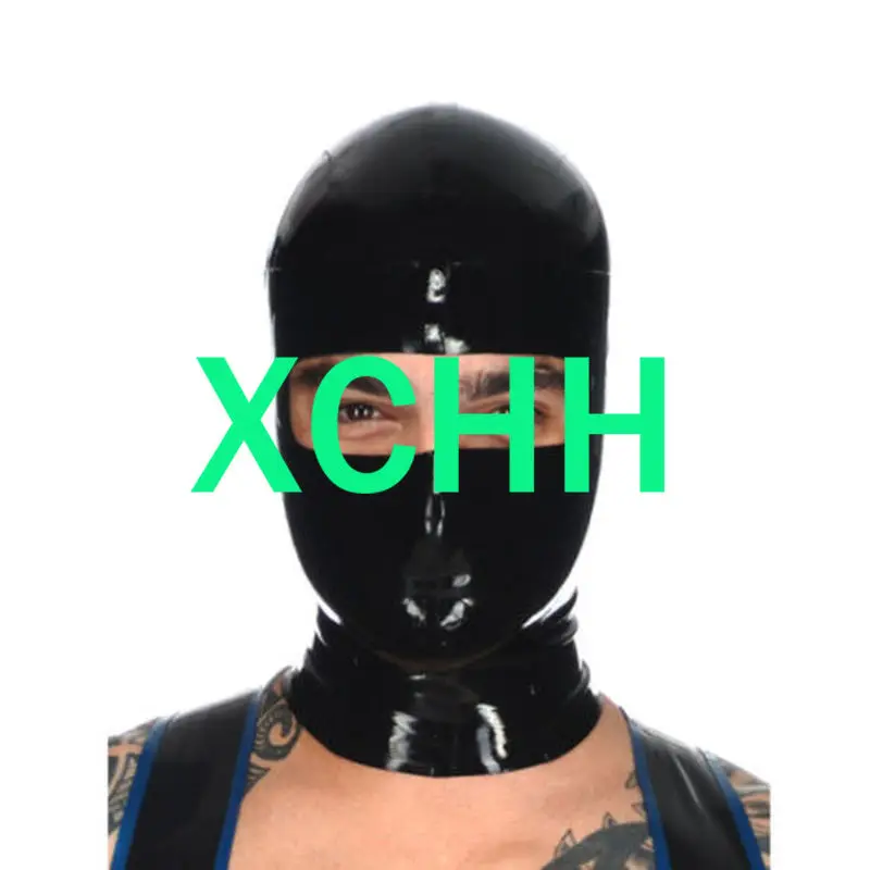 

Pure 100% Natural Latex Man Mask Hood with Open Eye Cosplay Costumes