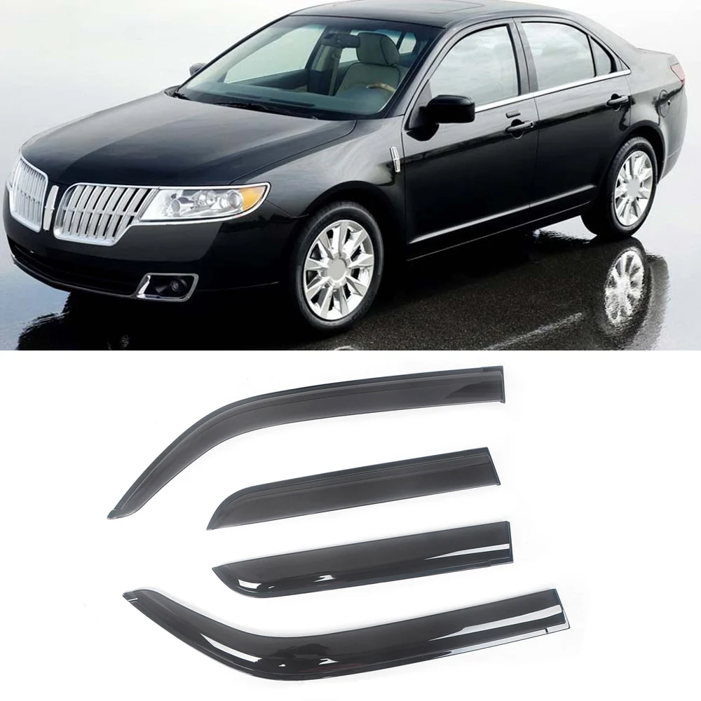 

Ветровые дефлекторы для боковых окон автомобиля Lincoln MKZ 2007-2012, козырек от дождя для двери, черный козырек от дождя, вентиляционные оттенки, ко...