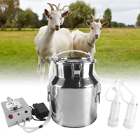 sheep electric milking machine kit 14l portable automatic livestock milking equipment adjustable vacuum pump silicone grade hose