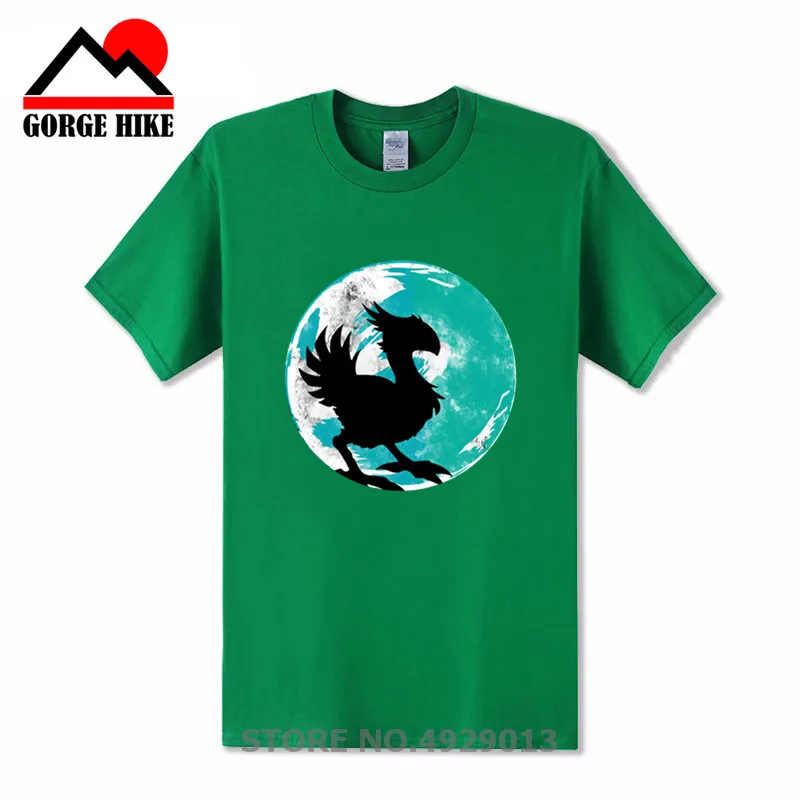Final Fantasy PS Game Shirt Chocobos мужская летняя футболка с круглым вырезом недорогая Мужская