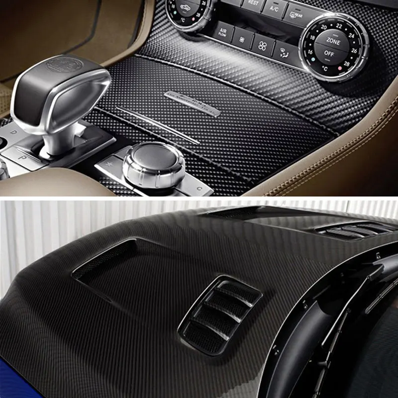 50 см x 200 высокоглянцевая виниловая пленка из 6D углеродного волокна внешний вид