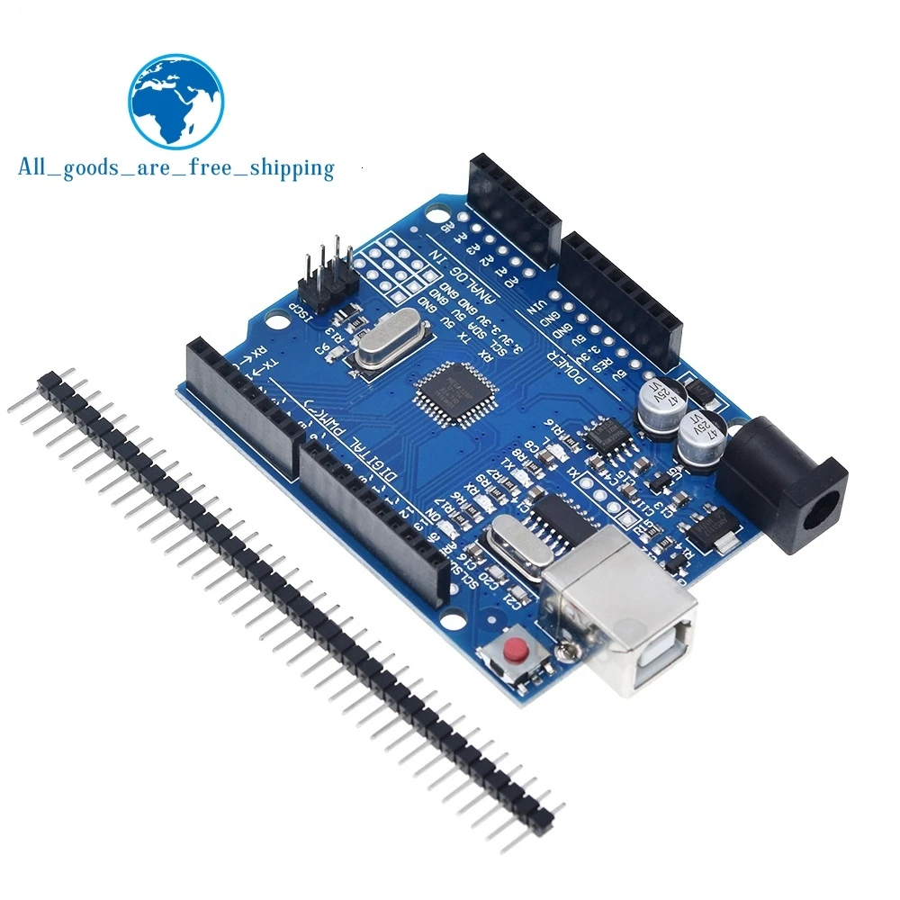 TZT высокое качество один Комплект UNO R3 CH340G+ MEGA328P Чип 16 МГц для Arduino UNO R3 макетная плата+ USB кабель