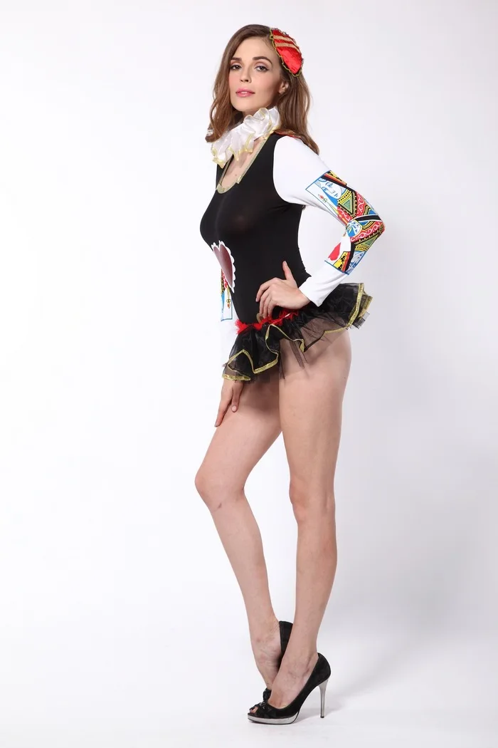 

Halloween Queen Temperament Heart Spade Queen Costume Cosplay Clown Nightclub Performance Costume