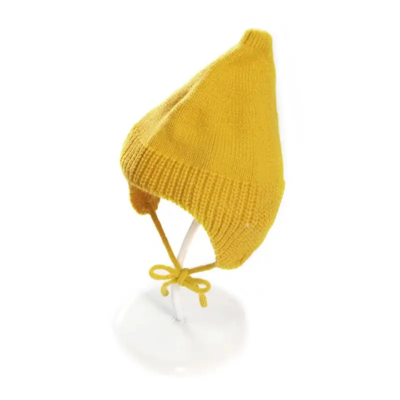 

Baby Toddler Hat Winter Warm Cap Cotton Knitted Newborn Hats Infant Girls Bonnet Q1FE