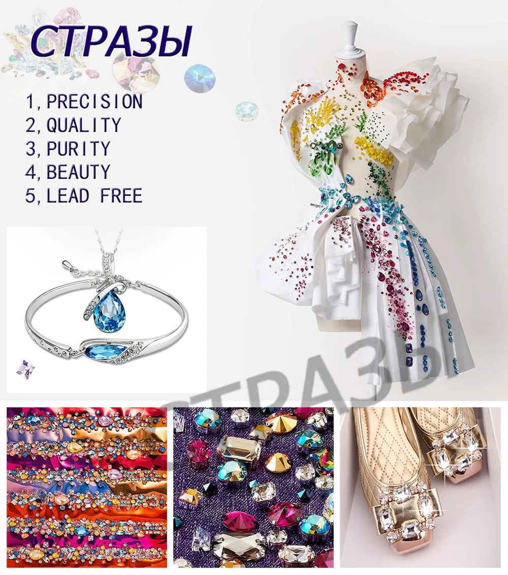 

CTPA3bI 4120 Sparkling Oval Glass Fancy Stones Crystal Rhinestones Strass Gems Crystal AB Pointback Stone For DIY Dress Bags