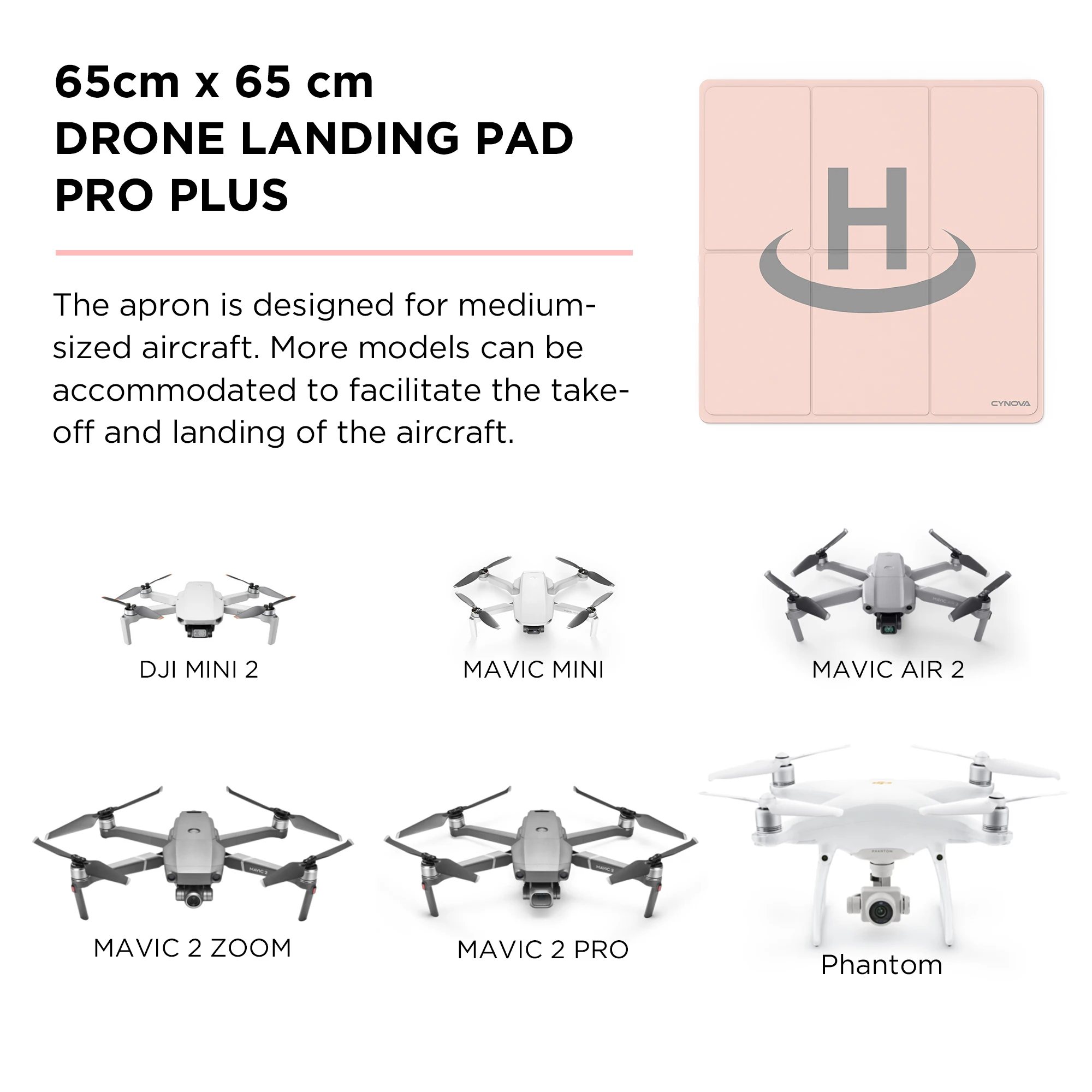 

CYNOVA Portable Foldable Landing Pad 50cm 65cm For DJI FPV Mavic AIR 2 Mini Pro Air Mavic 2 Drone Universal Apron Accessories