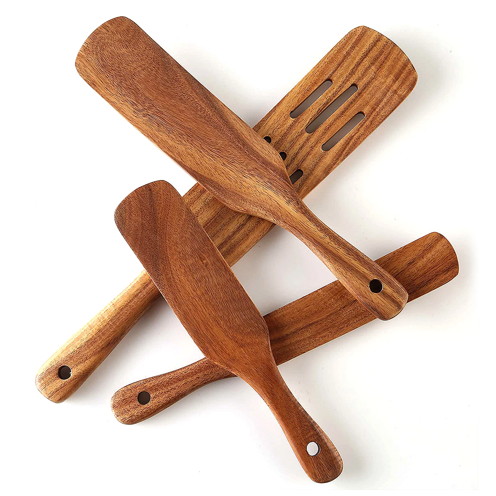 

Wooden Spatula 5 Pcs Spurtles Utensils Tools 5 Pack Burlywood Non-Stick For Cooking Kitchen 5Pcs