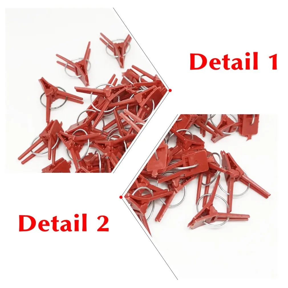 

50pcs Vegetable Grafting Clamp Cucumber Clip Watermelon Melon Grafting Clip Eggplant Grafting Plastic Clip