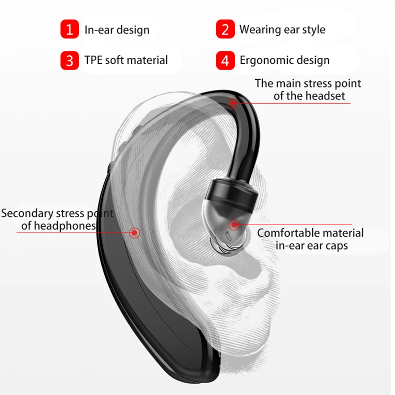 LIGE Новый Bluetooth наушники наушное крепление Шум-Снижение гарнитура Бизнес