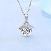 simple beauty fishtail pendant necklace exquisite zircon necklace best birthday gift for girlfriend and best friend