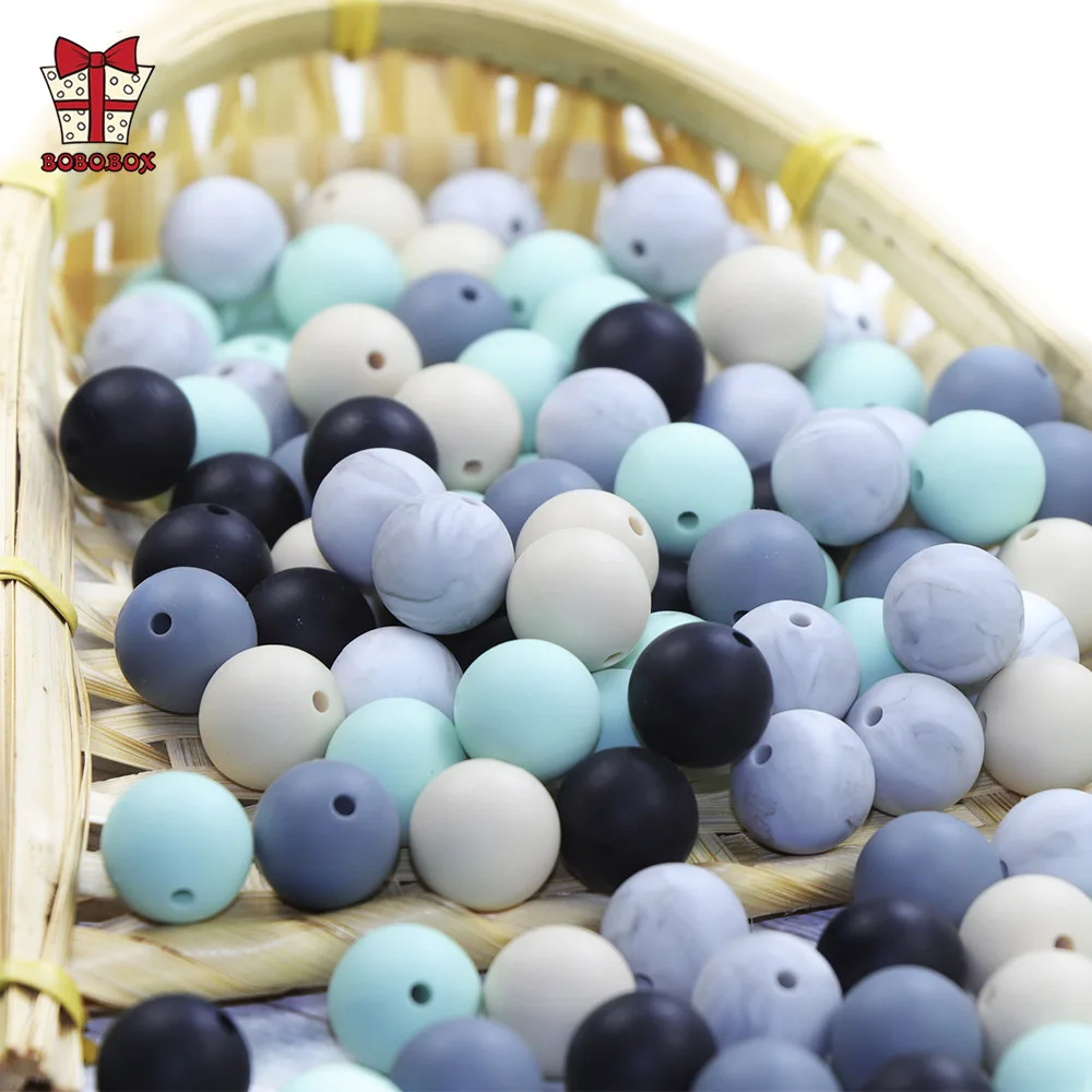 BOBO. BOX 10 шт силиконовые бусины 15 мм круглый Perle Силиконовые Зубные Детские прорезывания зубов Соска с бусами цепи аксессуары детские товары