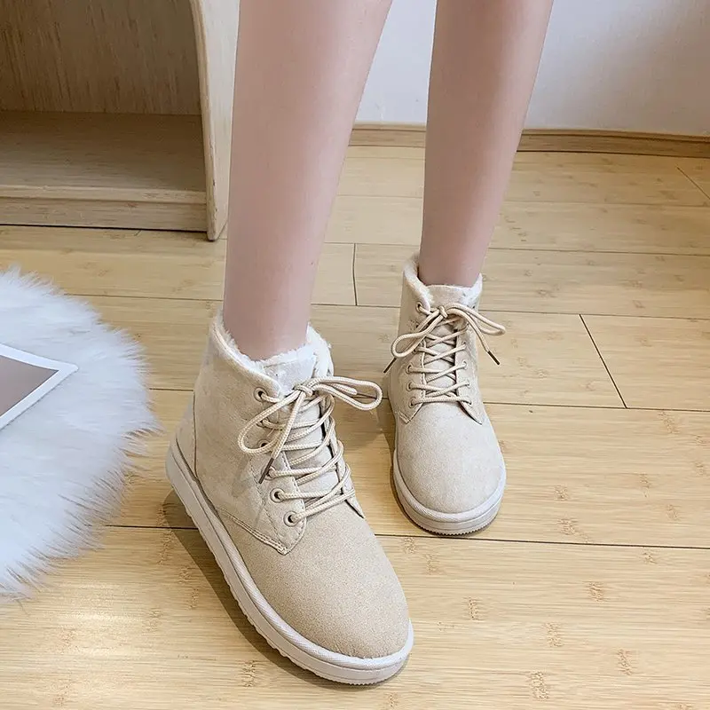 

Warm and velvet snow boot women shoe women 2020 winter new style thick-soled black high-top cotton shoe women casual cotton boot