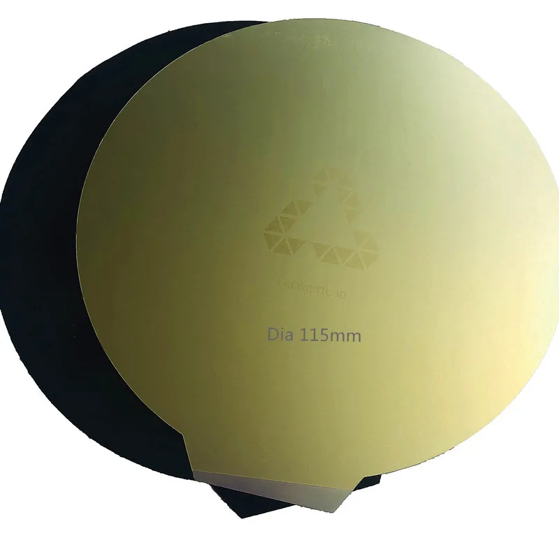 

ENERGETIC New Round Dia 115mm Flex Spring Steel Sheet Build Plate with PEI Build Surface+Magnetic Base for MonoPrice Mini Delta