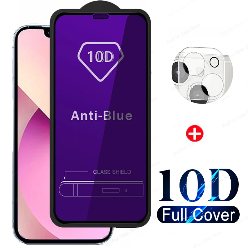 

Закаленное стекло с защитой от синего света для iphone 13, 12 mini, Защита экрана для aiphone 13, 12 Pro, 13 Pro Max, защитная стеклянная пленка