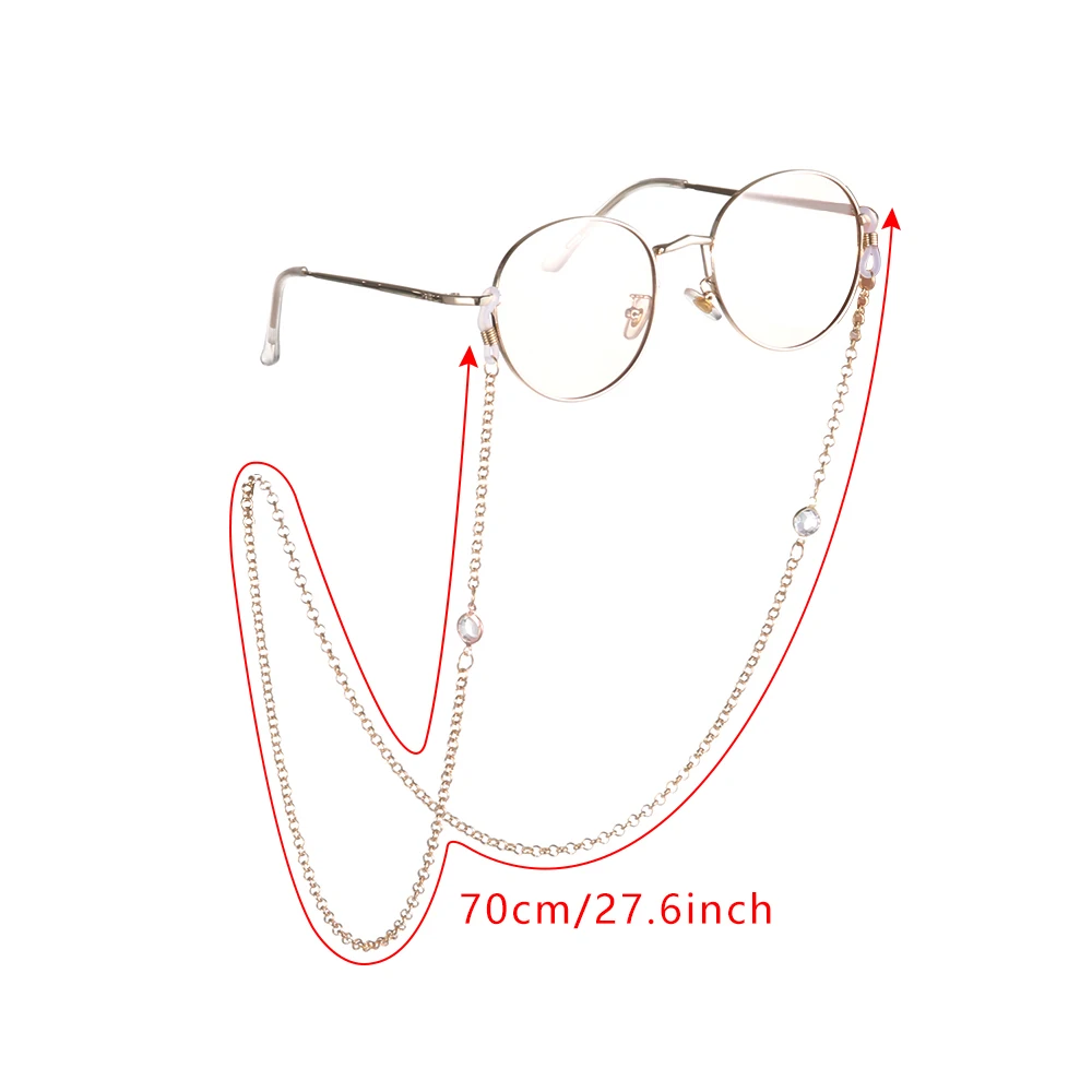 

2021 Fashion Beaded Metal Glasses Chains Sunglasses Chain Reading Glasses Cords Anti-lost Laces Glasses Holder Eyewear Retainer