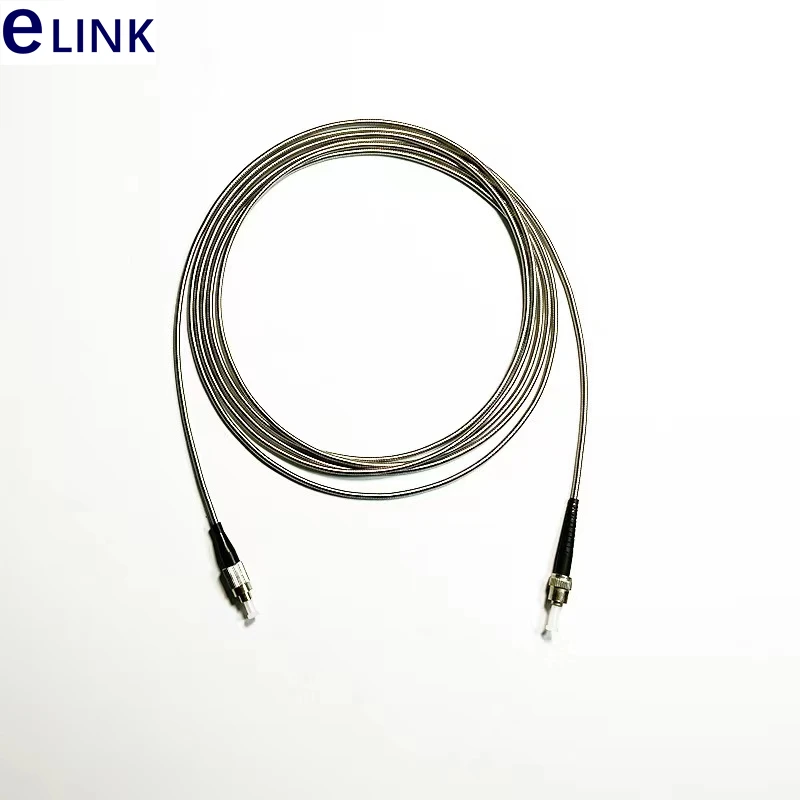 10pcs 3mtr 1C Fiber optic Patchcords stainless steel jacket LC SC FC ST Armored patch cable Outdoor Singlemode jumper SM 2.8mm