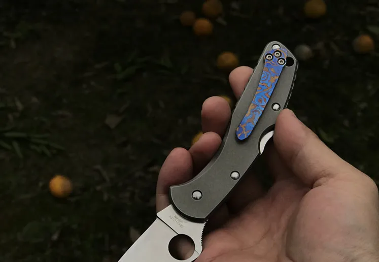 Титановый дамасский Задний зажим титановый C81/ C11 | Инструменты