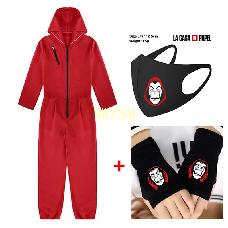 

S-XXXL Salvador Dali La Casa De Papel Costumes and Masks Cosplay Paper House Cosplay Party Adult Role Playing Money Rescue
