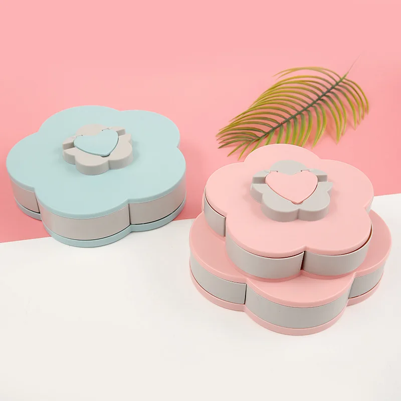 Новая креативная сушеная пластиковая вращающаяся коробка для конфет тарелка