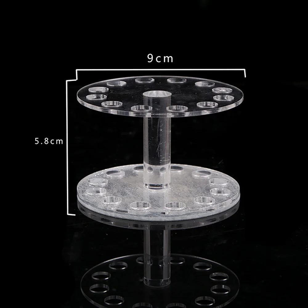 

12 Holes Nail Brush Display Holder Heart Round Shape Pen Stand Rack Makeup Brushes Organizer Nail Art Manicure Tool