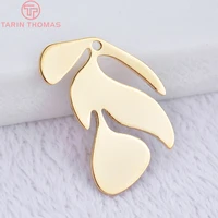 198 12pcs 21x17mm 24k gold color brass leaf leaves pendants charms high quality diy jewelry findings accessories
