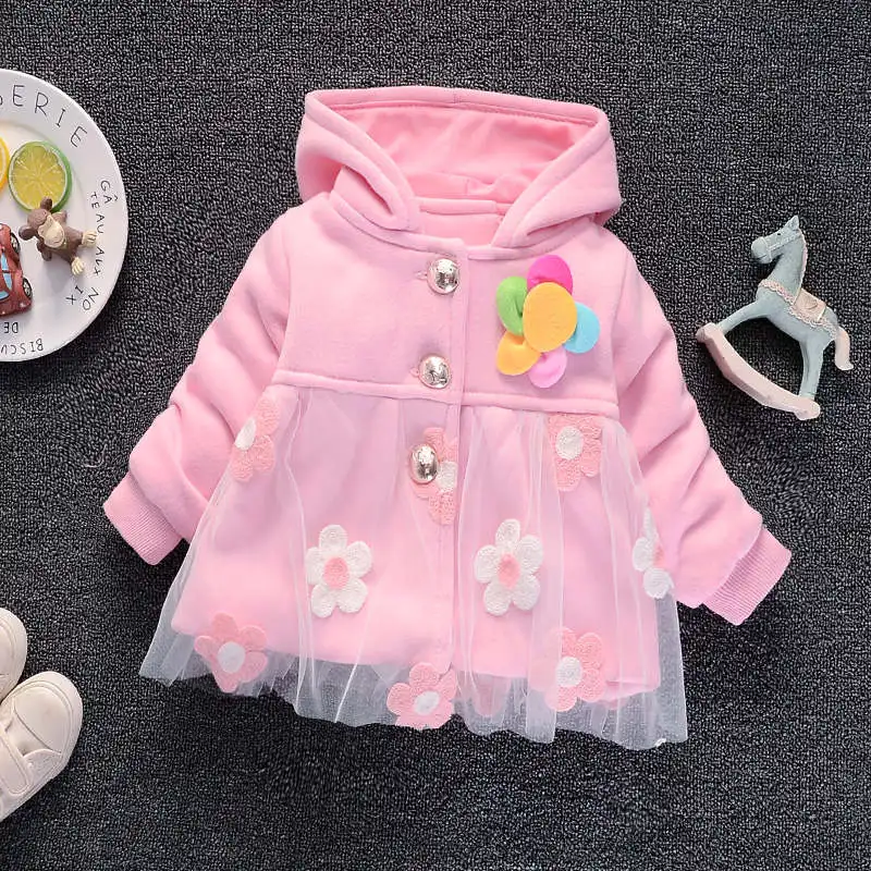 picture color Младенец bibicola куртки для маленьких девочек мода bebe мультфильм мех толстовки Верхняя одежда малышей Детская одежда детские спортивные куртки пальто - Цвет: picture color