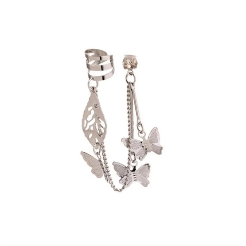 

One Piece Punk Hip Hop Butterfly Clip On Earring For Women Animal Stud Earings Gifts Jewelry Alloy Nickel Free fj012