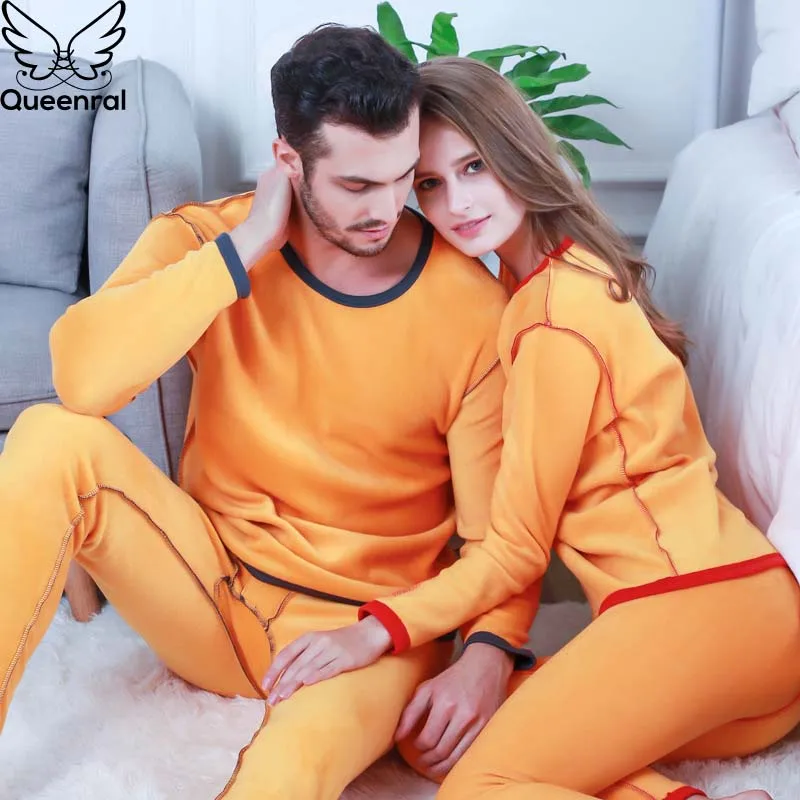 Queenral термобелье женское термо белье термоб вельветовое плотное набор для мужчин