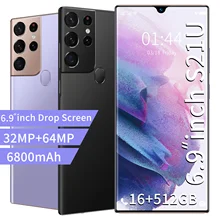 (World Premiere) Galaxy S21 Ultra Android Samsung Smartphone Huawei Global Version 6.9inch large screen suitable for Huawei