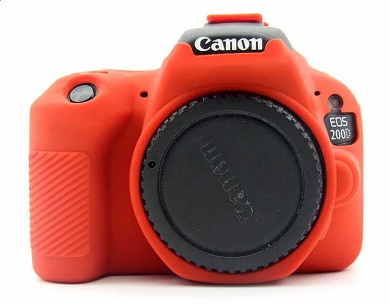 Силиконовый кожаный брони чехол защитный для камеры Canon EOS 200D Mark II 250D Rebel SL2 SL3