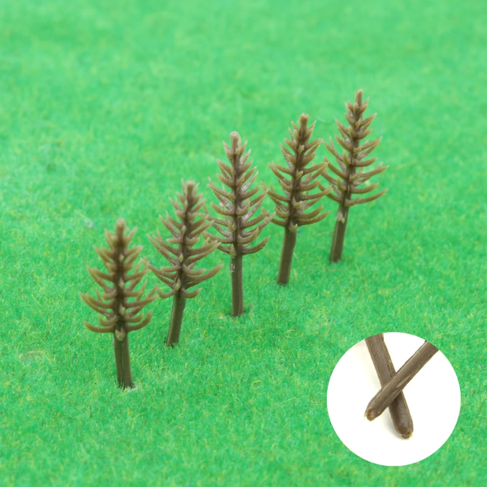 

Tree Pole Model Toy DIY Sand Table Making Building Train Scene 50 / 100pcs Simulation Plant Brown Yellow Branches