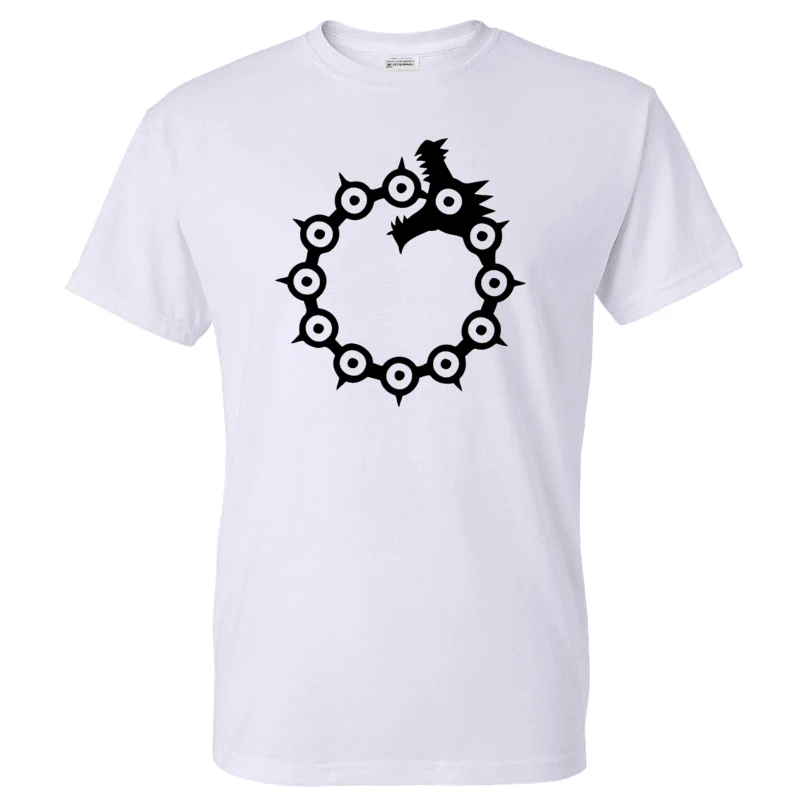 Футболка с рисунком дракона из семи смертных грехов уличная одежда футболка