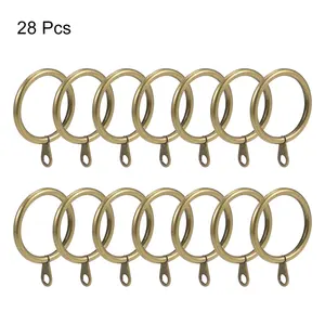 28Pcs 32mm Shower Curtain Rings Metal Drapery Curtain Rings Hanging Hooks Bath Room Tool Curtain Accessories for Curtain Rods