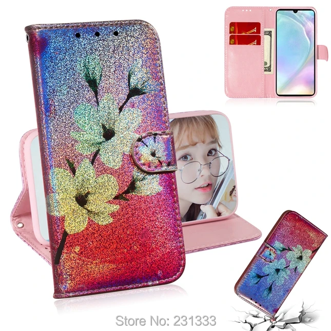 Шикарный кожаный чехол бумажник с мультяшным рисунком для Huawei P30 P20 LITE 2019 Honor 20 PRO 9X