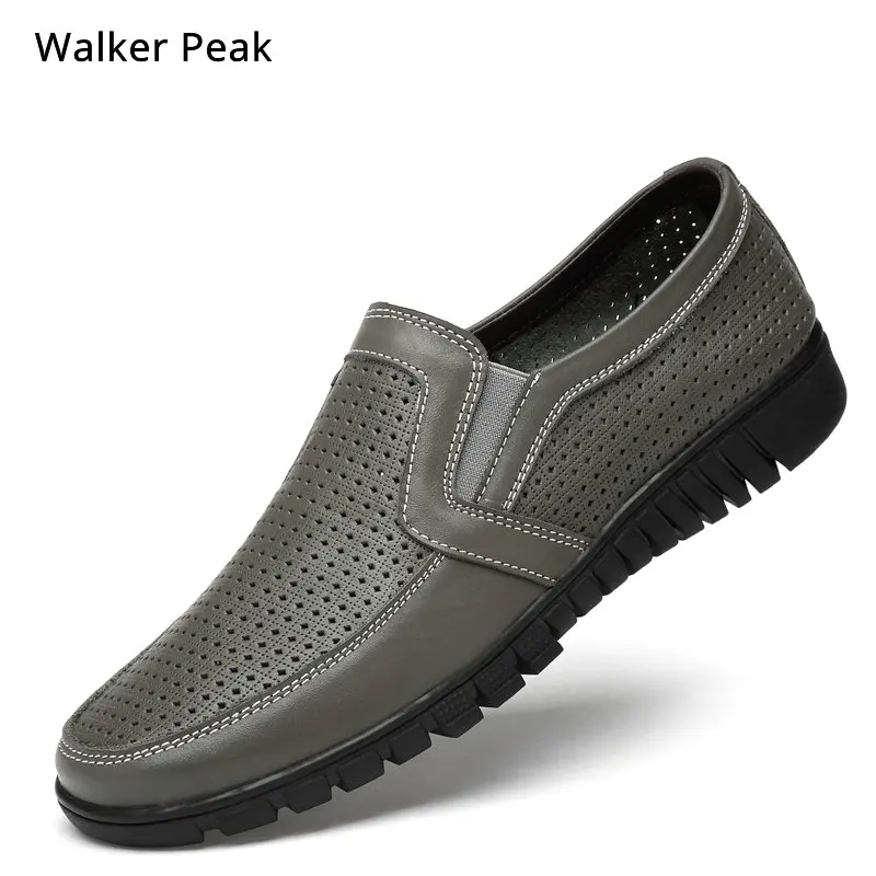 Мужская повседневная обувь из натуральной кожи Большие размеры 38-48 Лоферы